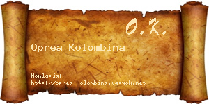 Oprea Kolombina névjegykártya